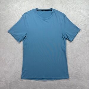 Lululemon Shirt Mens Small Blue Activewear Short Sleeve Athletic Training Gym